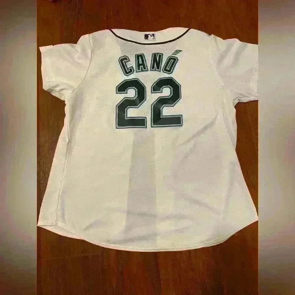 Ladies Seattle Mariners Baseball Jersey size Large with CANO - Picture 8 of 8